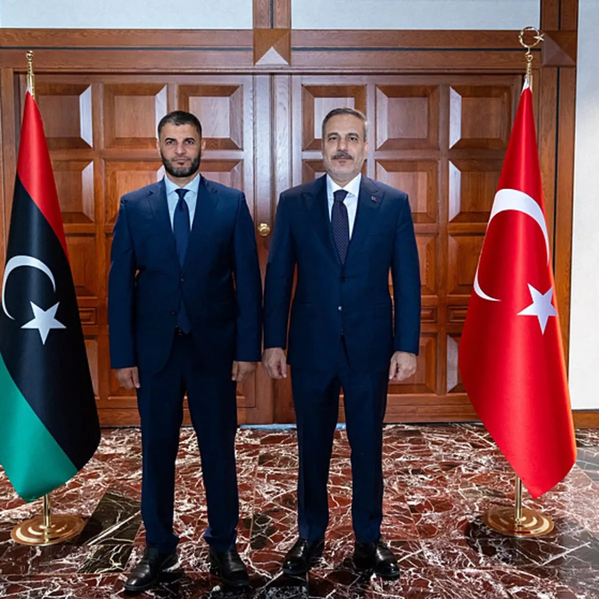 Bakan Fidan'dan diplomasi trafiği: Libya Milli Birlik Hükümeti İçişleri Bakan Vekili Trabelsi ile görüştü